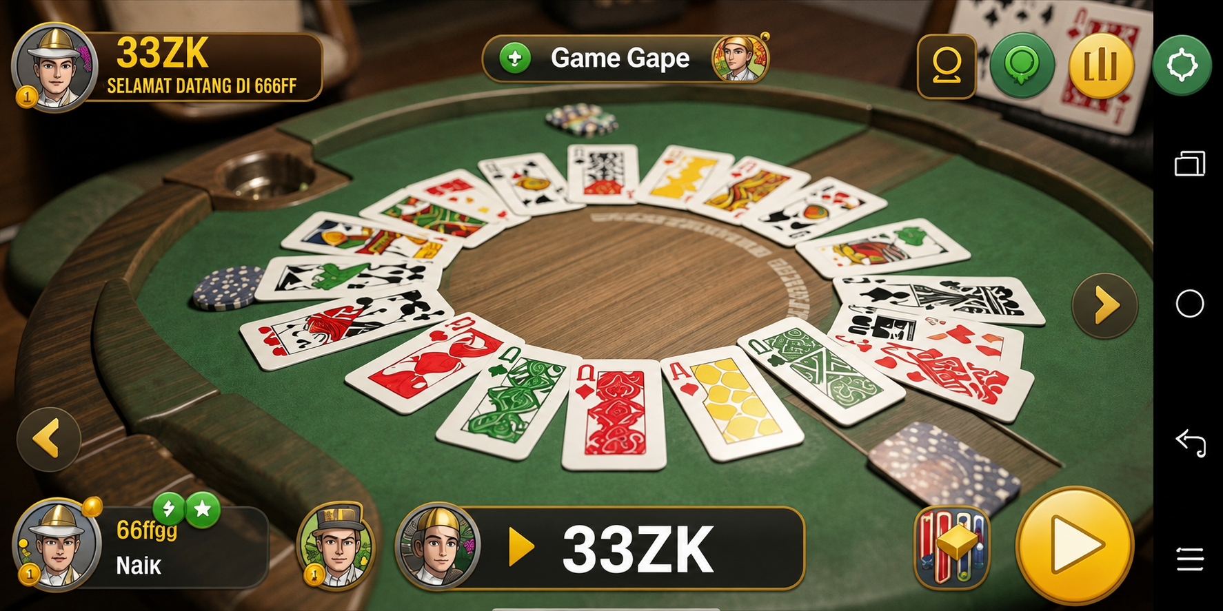 Screenshot 33zk menampilkan gameplay Slot yang penuh warna dan menarik.